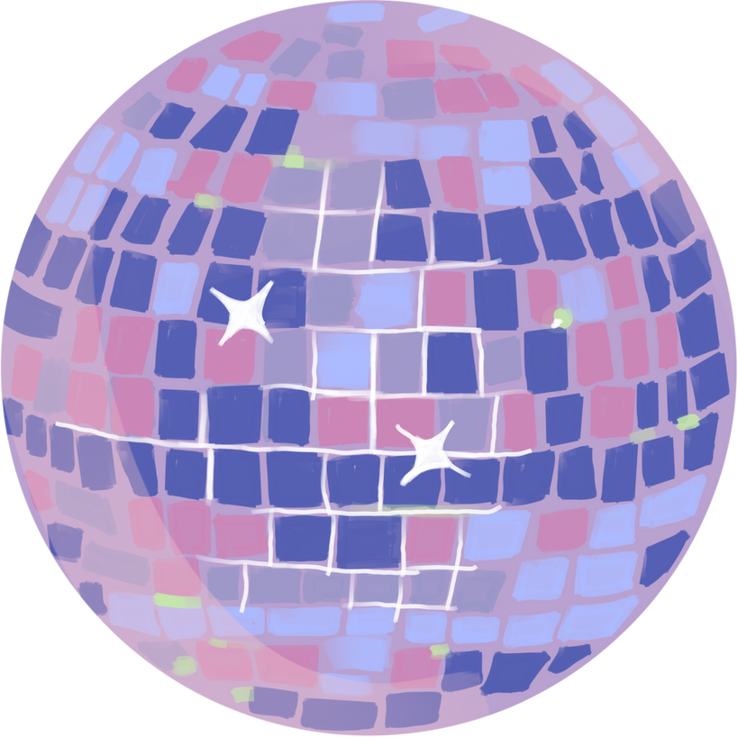 Dreamy Soft Painterly Holographic Disco Ball